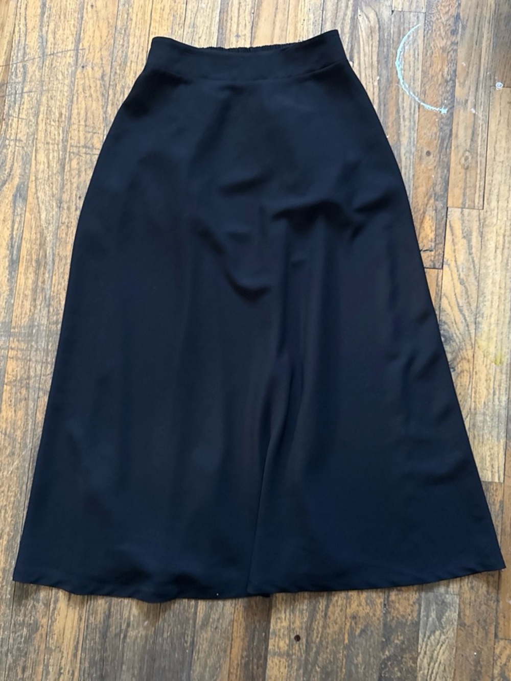 Women's Black A-Line Midi Skirt